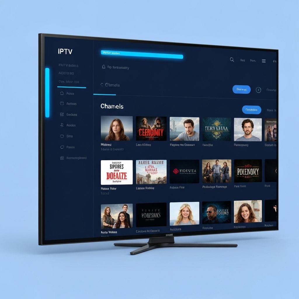 Interface Kolos IPTV Premium 4K sur Smart TV